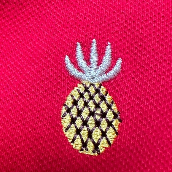 White stag, red short sleeve polo shirt,  pineapple XL EUC - Picture 6 of 8
